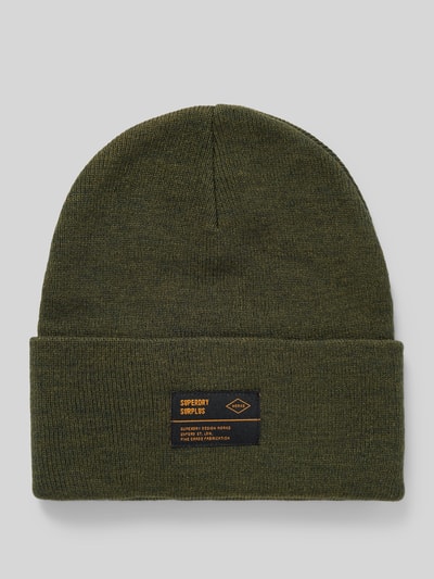 Peek & Cloppenburg SuperdryBeanie mit Label-Patch Modell 'WORKWEAR' in oliv