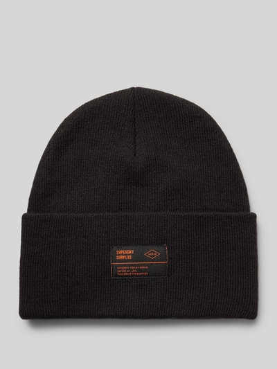 Peek & Cloppenburg SuperdryBeanie mit Label-Patch Modell 'WORKWEAR' in black