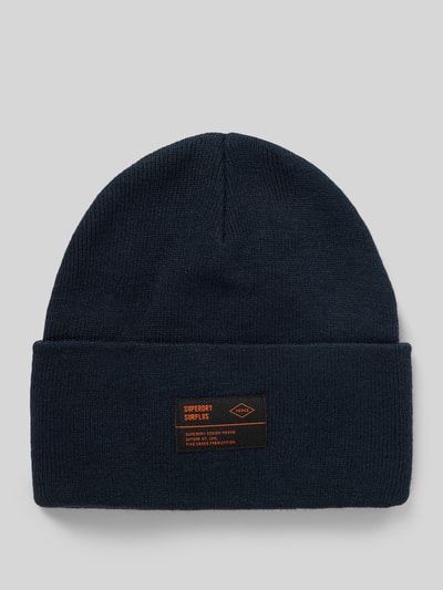 Peek & Cloppenburg SuperdryBeanie mit Label-Patch Modell 'WORKWEAR' in marine