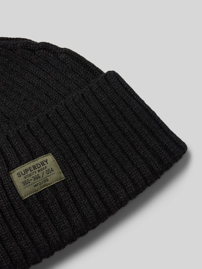 Peek & Cloppenburg SuperdryMütze Aus Woll-Mix Mit Logo-Patch Modell 'WORKWEAR' In Black