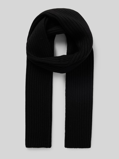 Peek & Cloppenburg SuperdrySchal aus Woll-Mix mit Label-Detail in black