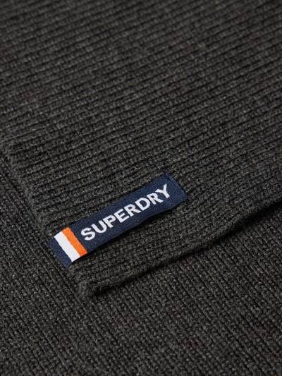Peek & Cloppenburg SuperdrySchal Mit Label-Patch In Anthrazit