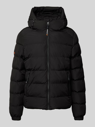 Peek & Cloppenburg SuperdrySteppjacke Mit Reißverschlusstaschen In Black