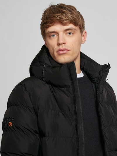 Peek & Cloppenburg SuperdrySteppjacke Mit Reißverschlusstaschen In Black