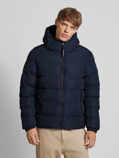 Peek & Cloppenburg SuperdrySteppjacke Mit Reißverschlusstaschen In Marine
