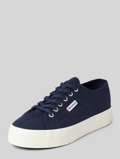 Peek & Cloppenburg SupergaLow Top Sneaker in unifarbenem Design mit Label-Detail in marine