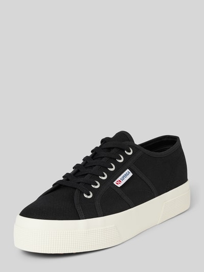Peek & Cloppenburg SupergaLow Top Sneaker in unifarbenem Design mit Label-Detail in black