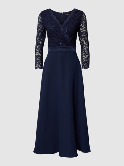Peek & Cloppenburg SwingCocktailkleid Mit Spitzenbesatz In Marine