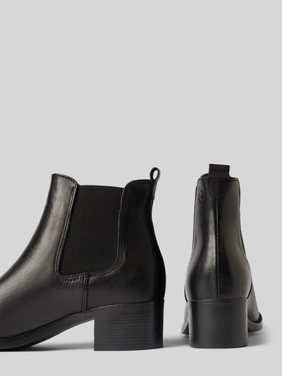 Peek & Cloppenburg TamarisAnkle Boots Aus Leder Mit Blockabsatz In Black