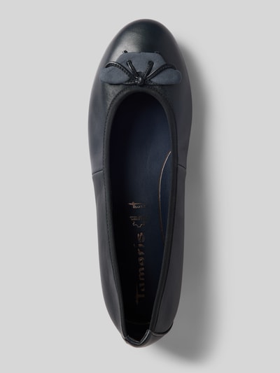 Peek & Cloppenburg TamarisBallerinas Aus Leder Mit Schleifen-Applikation In Marine