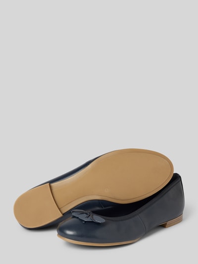 Peek & Cloppenburg TamarisBallerinas Aus Leder Mit Schleifen-Applikation In Marine