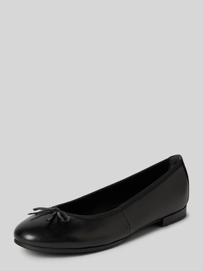 Peek & Cloppenburg TamarisBallerinas aus Leder mit Schleifen-Applikation in black