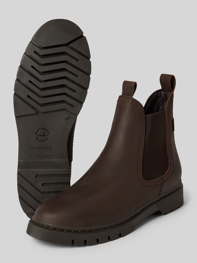 Peek & Cloppenburg TamarisBoots Aus Leder Mit Profilierter Sohle In Dunkelbraun Melange