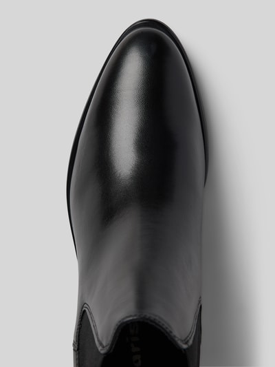 Peek & Cloppenburg TamarisChelsea Boots Aus Leder Mit Blockabsatz In Black