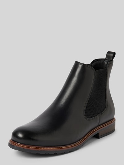 Peek & Cloppenburg TamarisChelsea Boots aus Leder mit Ziernaht in black