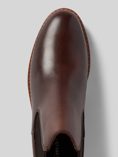 Peek & Cloppenburg TamarisChelsea Boots Aus Leder Mit Ziernaht In Dunkelbraun