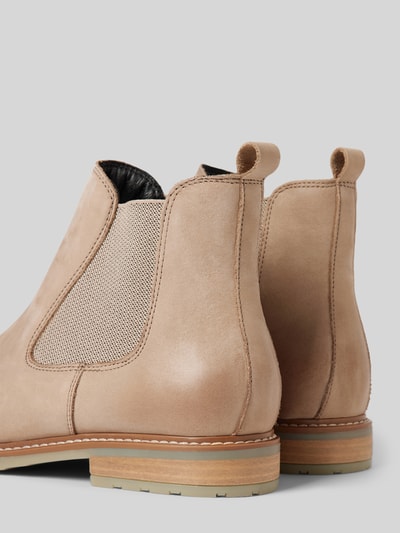 Peek & Cloppenburg TamarisChelsea Boots Aus Leder Mit Ziernaht In Taupe