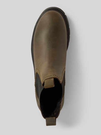 Peek & Cloppenburg TamarisChelsea Boots Aus Leder Mit Zugschlaufen In Dunkelgruen