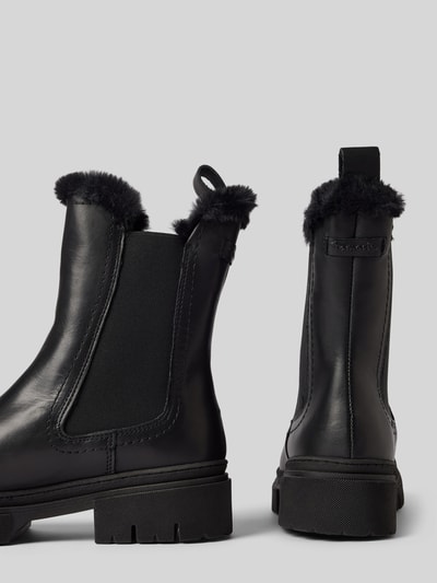 Peek & Cloppenburg TamarisChelsea Boots Mit Kunstfellbesatz In Black