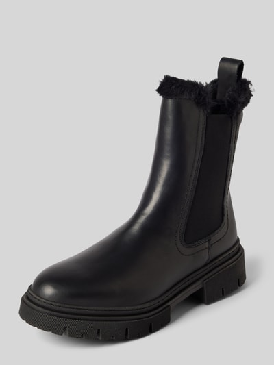 Peek & Cloppenburg TamarisChelsea Boots mit Kunstfellbesatz in black