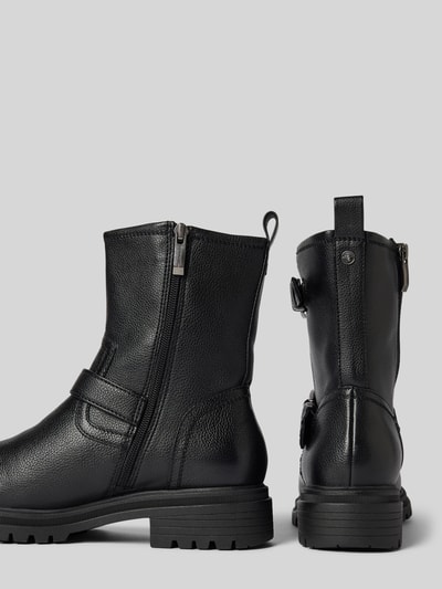 Peek & Cloppenburg TamarisLederboots Mit Dornschließe In Black