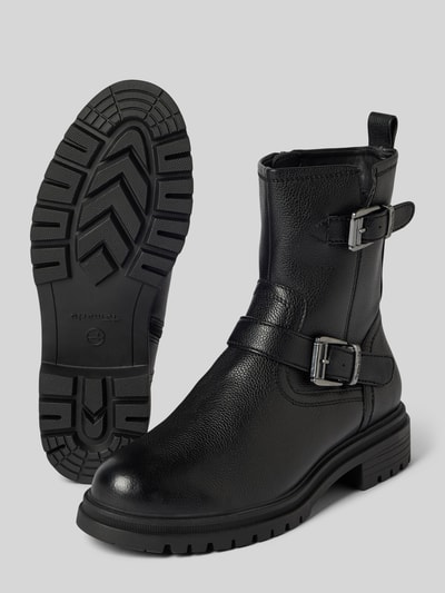 Peek & Cloppenburg TamarisLederboots Mit Dornschließe In Black
