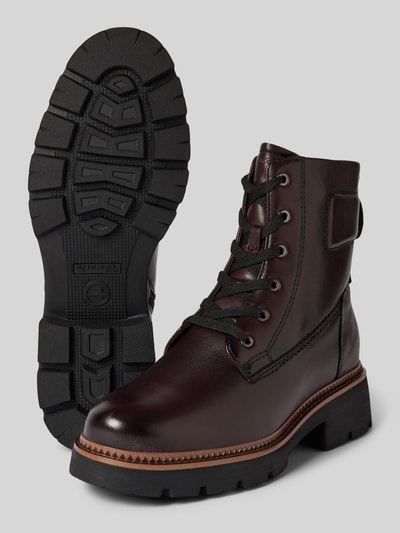 Peek & Cloppenburg TamarisLederboots Mit Zugschlaufe In Dunkelrot
