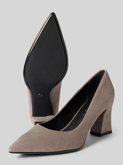 Peek & Cloppenburg TamarisLederpumps Mit Label-Detail In Hellgrau