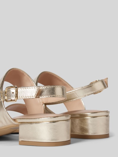 Peek & Cloppenburg TamarisLedersandalette Mit Blockabsatz In Gold