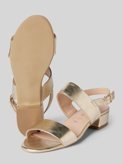 Peek & Cloppenburg TamarisLedersandalette Mit Blockabsatz In Gold