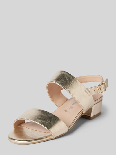 Peek & Cloppenburg TamarisLedersandalette mit Blockabsatz in gold