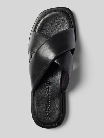 Peek & Cloppenburg TamarisLederslides Mit Gekreuzten Riemen In Black