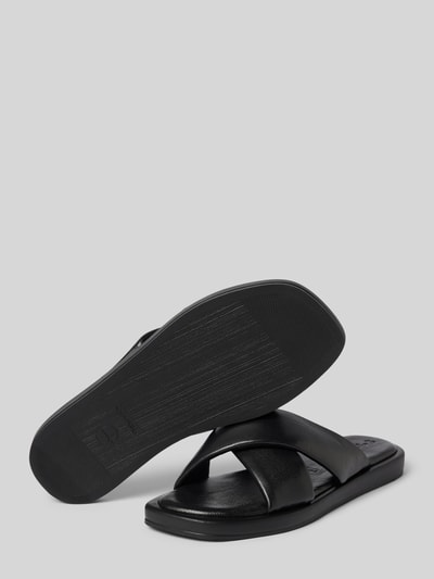 Peek & Cloppenburg TamarisLederslides Mit Gekreuzten Riemen In Black