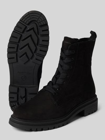 Peek & Cloppenburg TamarisLederstiefel Mit Zugschlaufe In Black