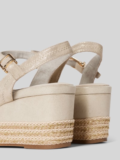 Peek & Cloppenburg TamarisLederwedges In Flecht-Optik In Ecru