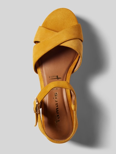 Peek & Cloppenburg TamarisLederwedges In Flecht-Optik In Orange