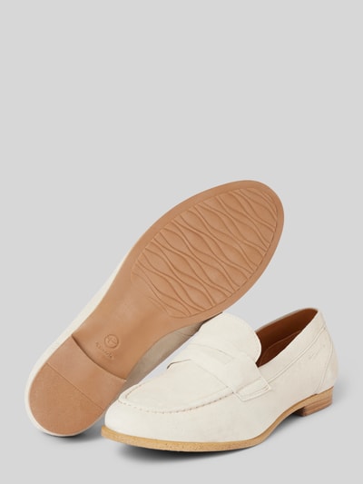 Peek & Cloppenburg TamarisLoafers Aus Leder In Unifarbenem Design In Taupe