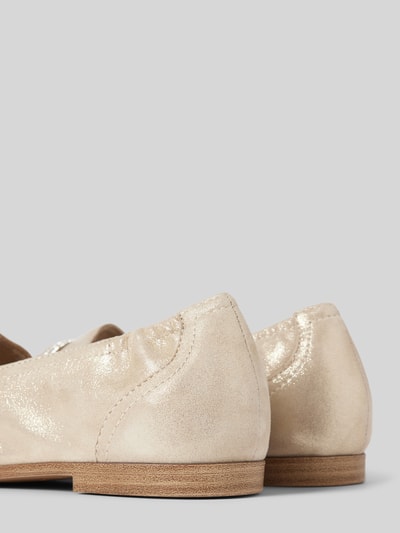 Peek & Cloppenburg TamarisLoafers Aus Leder In Unifarbenem Design In Ecru