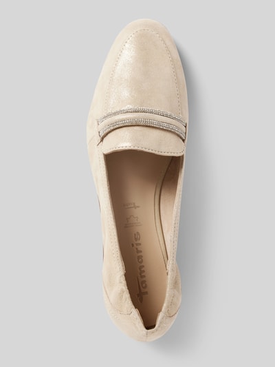 Peek & Cloppenburg TamarisLoafers Aus Leder In Unifarbenem Design In Ecru