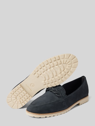Peek & Cloppenburg TamarisLoafers Aus Leder In Unifarbenem Design In Marine