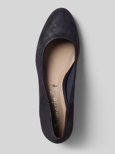 Peek & Cloppenburg TamarisPumps Aus Leder Mit Blockabsatz In Marine