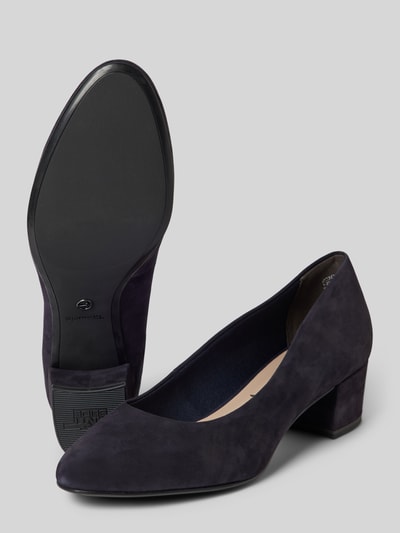 Peek & Cloppenburg TamarisPumps Aus Leder Mit Blockabsatz In Marine