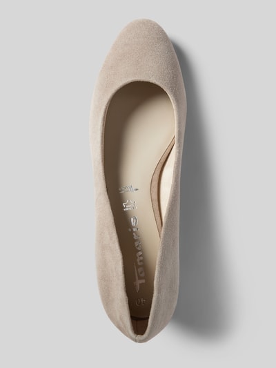 Peek & Cloppenburg TamarisPumps Aus Leder Mit Blockabsatz In Taupe