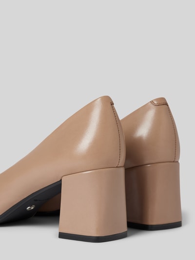 Peek & Cloppenburg TamarisPumps Aus Leder Mit Blockabsatz In Taupe