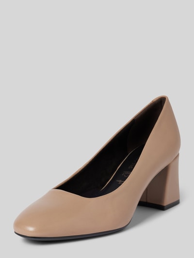 Peek & Cloppenburg TamarisPumps aus Leder mit Blockabsatz in taupe