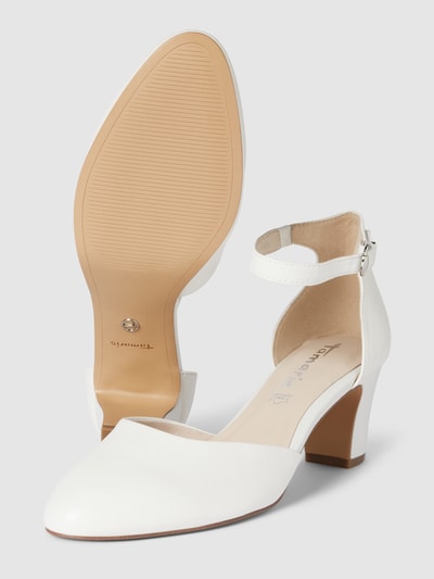 Peek & Cloppenburg TamarisPumps Aus Leder Mit Blockabsatz In Weiss