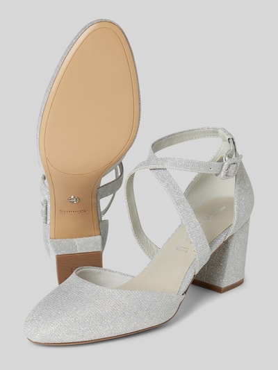 Peek & Cloppenburg TamarisPumps Mit Riemen Und Dornschließe In Silber