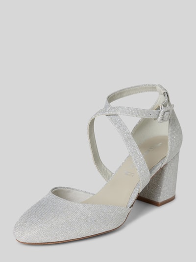 Peek & Cloppenburg TamarisPumps mit Riemen und Dornschließe in silber