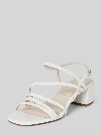 Peek & Cloppenburg TamarisSandalette aus Leder mit Blockabsatz in weiss
