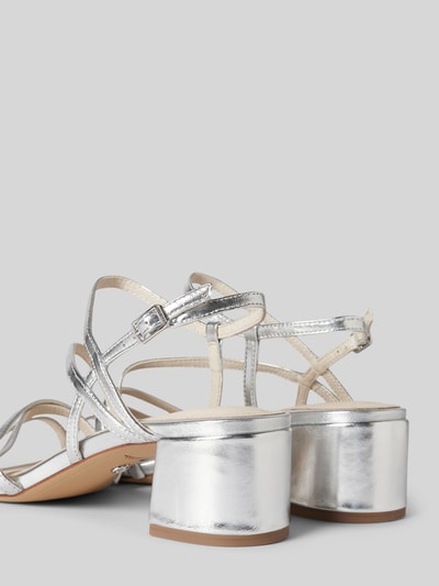 Peek & Cloppenburg TamarisSandalette Aus Leder Mit Dornschließe In Silber